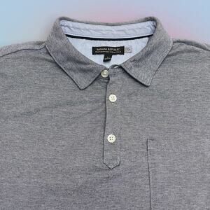 BANANA REPUBLIC Men’s Large Gray Performance Pique Polo Shirt